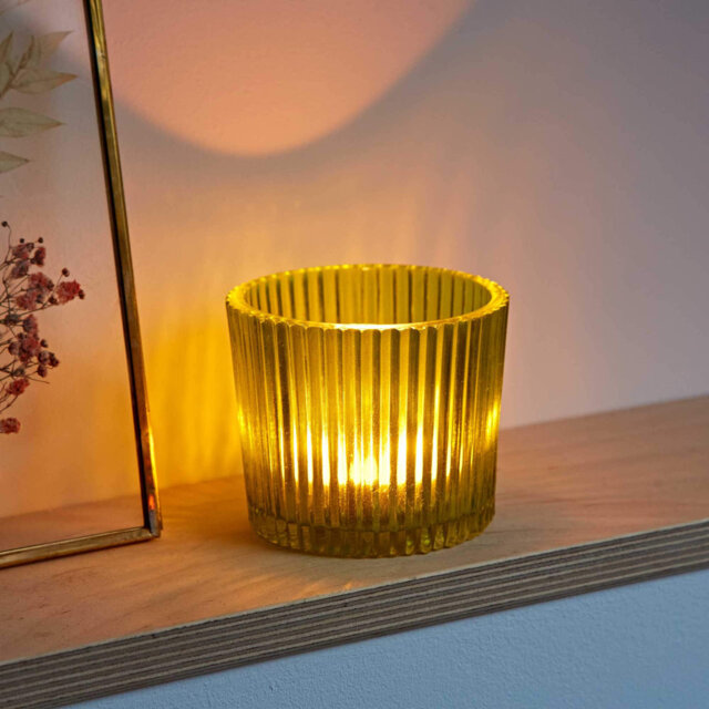 Glass Tabletop Tealight Holder