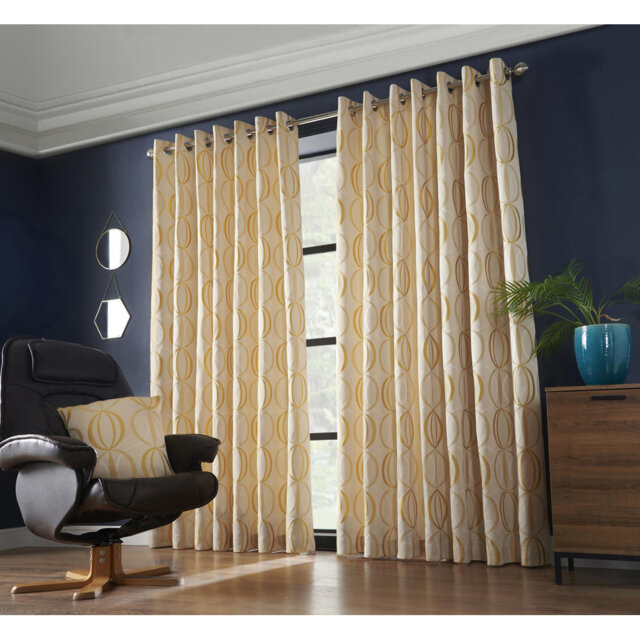 Maldonado Owen Eyelet Ring Top Room Darkening Curtains