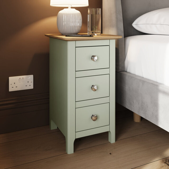 Casiano 34cm W 3 Drawer Bedside Table Nightstand Cabinet