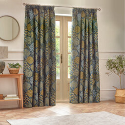 Ophelia Floral Jacquard Pencil Pleat Curtains