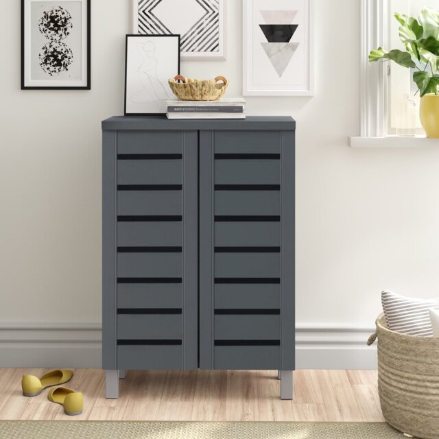 Osvaldo 8 Pair Shoe Storage Cabinet