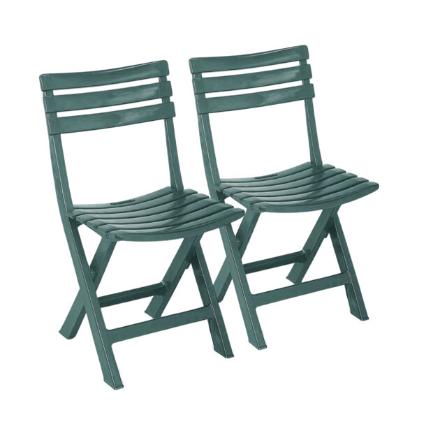 Conover Komodo/Birky Collapsible Garden Patio Camping Chairs White X2