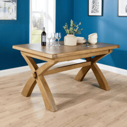 Ciro 2.3m Oak & MDF Veneer Extending Dining Table