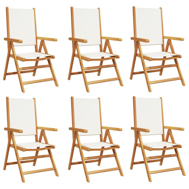 Vidaxl adjustable garden chairs in anthracite fabric and solid wood