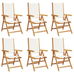 Vidaxl adjustable garden chairs in anthracite fabric and solid wood