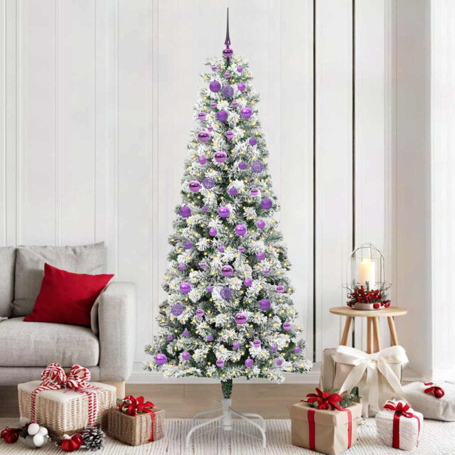 Artificial Hinged Christmas Tree Green and white