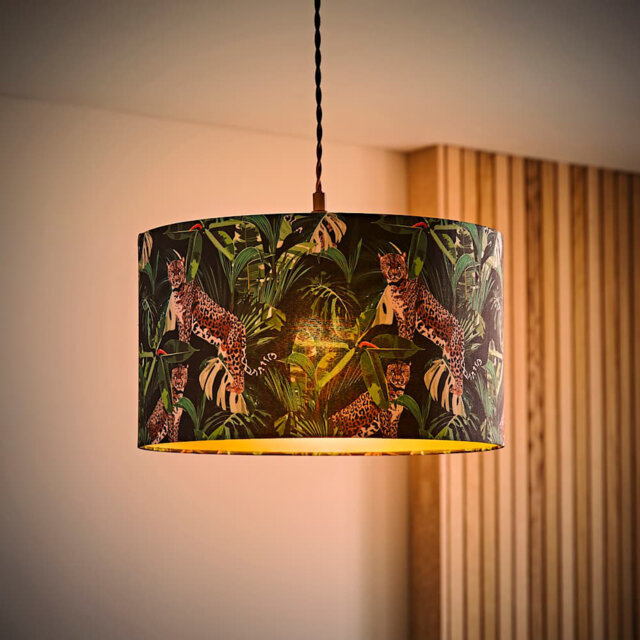 Alyssa 20cm H Linen Blend Drum Lamp Shade ( Slip-On ) in Green