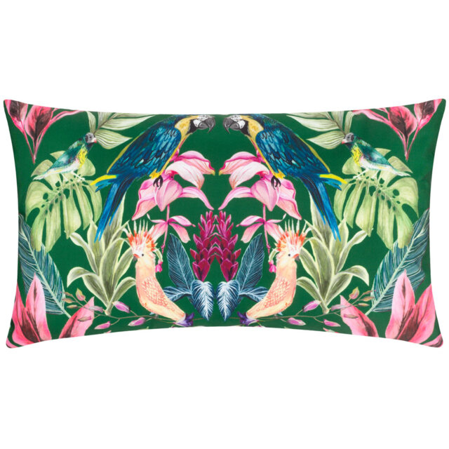 Kali Birds Indoor / Outdoor Floral Rectangular Lumbar Cushion Cover