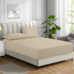 Cotton Blend Percale Fitted Sheet