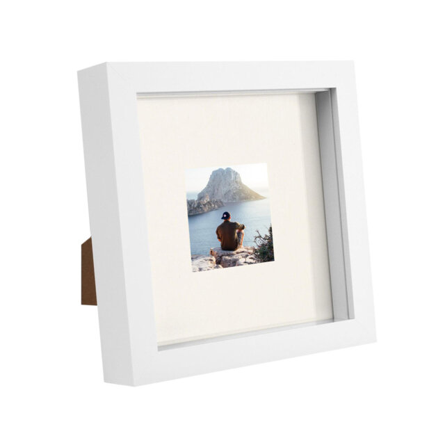 "Nicola Spring - 6"" x 6"" White 3D Box Photo Frame"