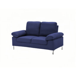 Modern Sofa 2 and 1 Seaters Set Fabric with Chrome Feet - Comfortable Couch with Cushion for Living Room, Bedroom or Office
