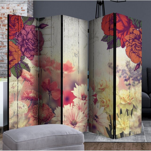 Janig 172cm H Solid Wood Folding Room Divider