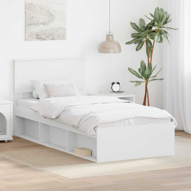 Bed Frame Grey Sonoma 180 X 200 Cm Engineered Wood