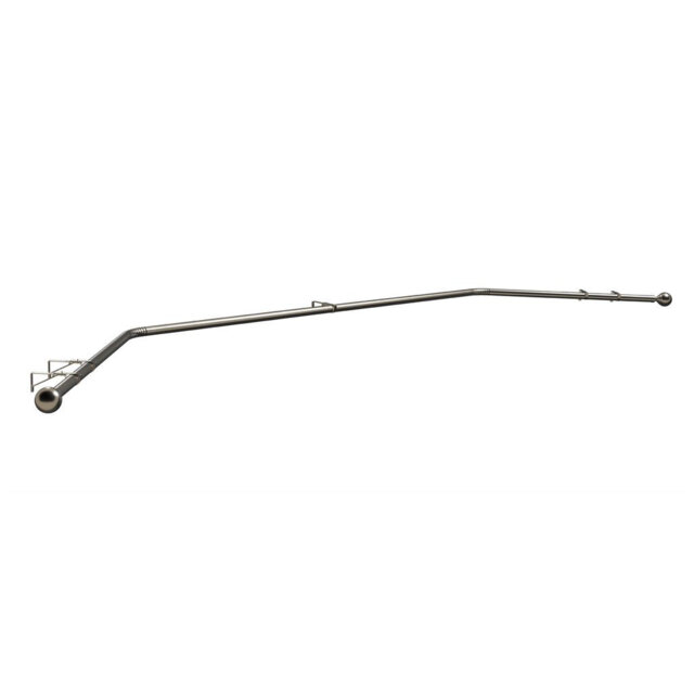 Arkwright Stainless Steel 400cm 19mm Bay Window Single Curtain Rod