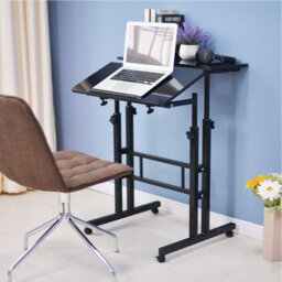 Adjustable Metal Base Computer Desk