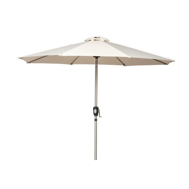 Sahara Crank and Tilt Parasol Brushed Aluminium Pole This parasol is made using Polyester Fabric which has a Weather-Proof Coating & UPF Sun Protectio