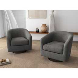 Bennett 73.1Cm Wide Swivel Barrel Chair