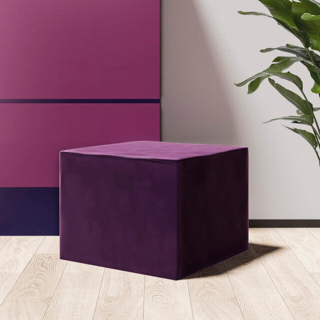 Geometric Comfort WOWMAX Softscape Square Ottomans Soft Seating Large Floor Cushion, Large Upholstered Footrest Convertible Seating Sofa Stuffed Pouf