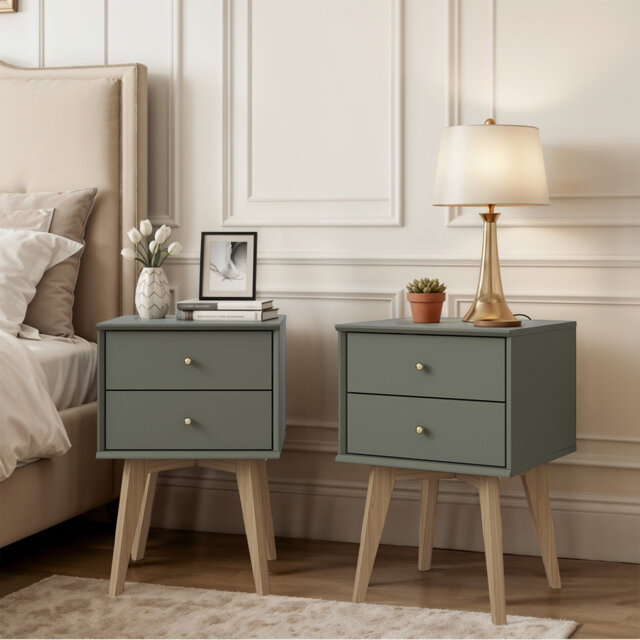 Abby 2 Drawer Bedside Table Sets of 2