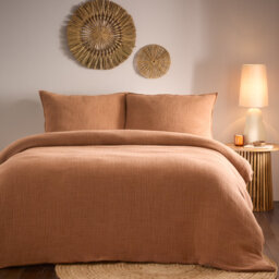 Ribble Cotton Solid Colour Duvet Cover Set with Pillowcases Included
