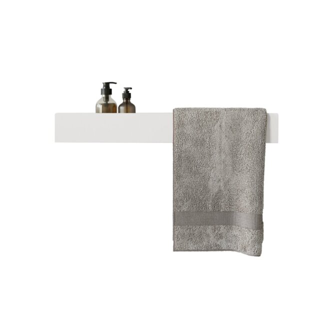 LAVANDA Metal Floating Shelf with Towel Bar