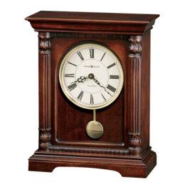 Traditional Roman Numeral Cherry Wood Quartz Movement / Crystal Tabletop Clock in Hampton Cherry