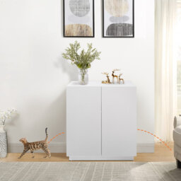 Large Cat Litter Box Enclosure with Adjustable Shelf and Storage