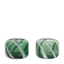 2 Piece Glass Tabletop Tealight Holder Set
