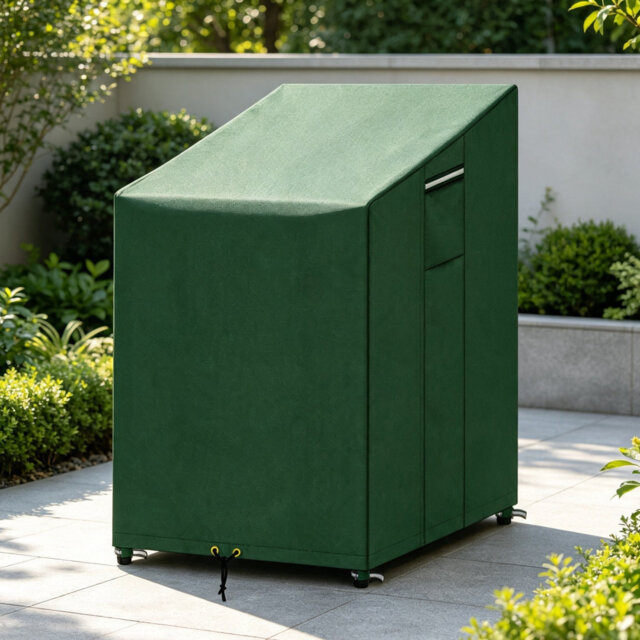 Green Garden Chair Cover with Air Vent, Oxford Fabric Waterproof Outdoor Chair Cover 68 x 96 x 150 cm
