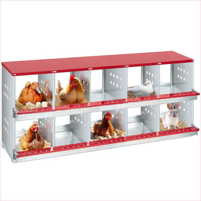 Chicken Nesting Box, Metal Nesting Box For Laying Eggs, Easy Egg Collection Large Vented Holes Chicken Coop Equipment with Vented Holes, Heavy Duty Ch