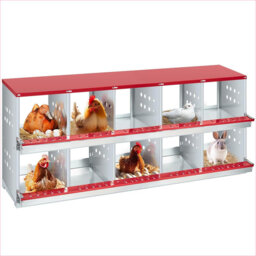 Chicken Nesting Box, Metal Nesting Box For Laying Eggs, Easy Egg Collection Large Vented Holes Chicken Coop Equipment with Vented Holes, Heavy Duty Ch