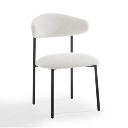 Arve 47.5cm H Fabric Upholstered Upholstered Back Side Chair in White
