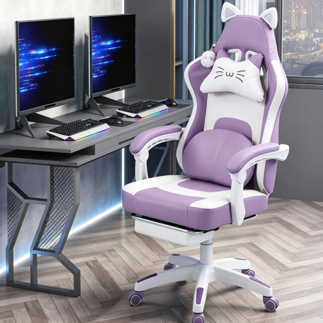 Metro Lane Adjustable Reclining Ergonomic Swiveling PC & Racing Game Chair