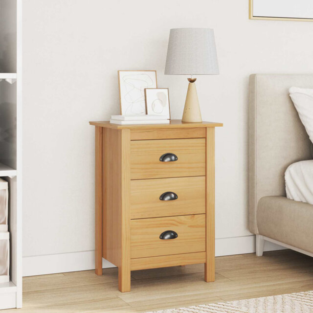 46cm W Solid Wood Bedside Table