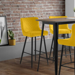 Oesch Upholstered Counter Stool with Metal Frame
