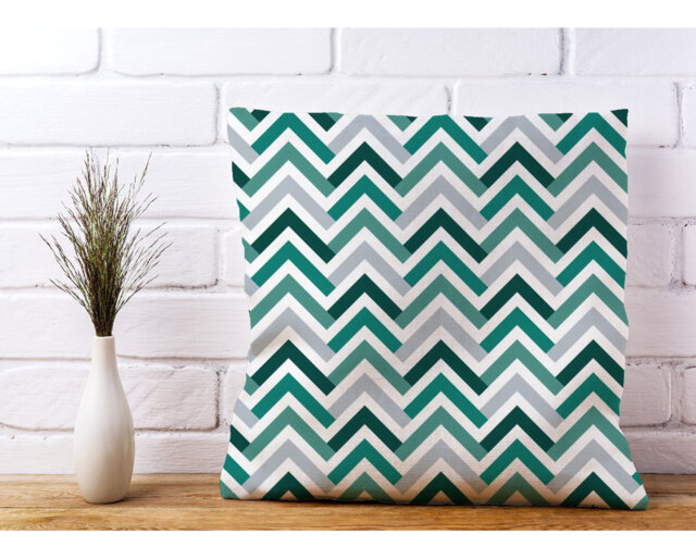 Tarrytown Retro Vintage Coloured Chevron Scatter Cushion with Filling