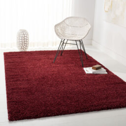 Lakely Looped/Hooked Burgundy Rug
