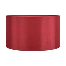 Silk Drum Lamp Shade ( Uno ) in Red