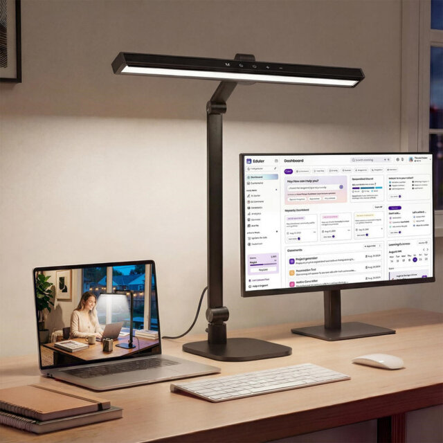 2 in 1 Eye-Caring Modern LED Desk Lamp for Worker