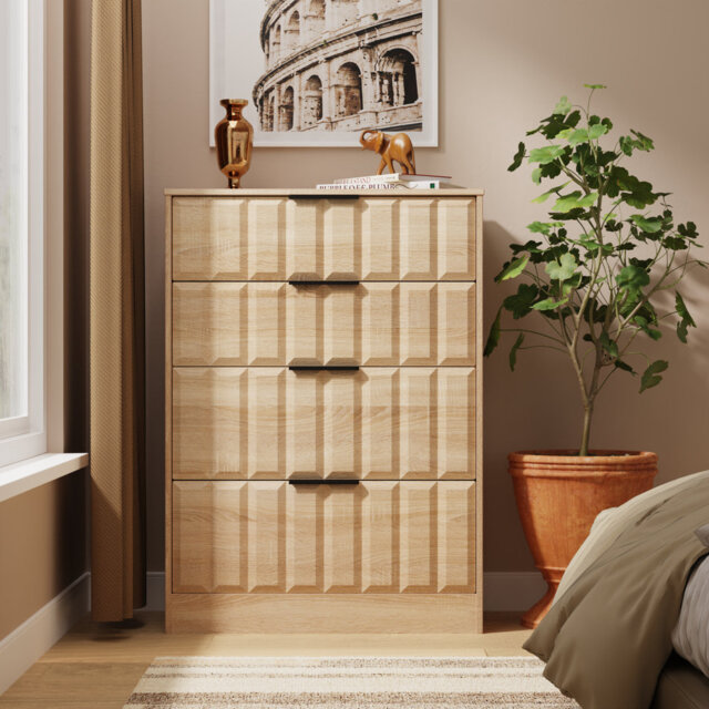 New York 4 Drawer Deep Chest in Kashmir Matt (Ready Assembled)