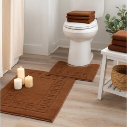 2 Pack Non-Slip Quick Dry Anti-Mould Bath & Pedestal Mat Set