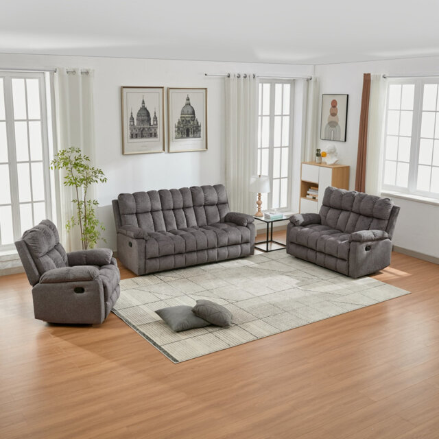 Manual Recliner Sofa Furniture Set for Living Room