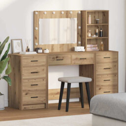 Dressing Table 3 Pcs Brown 40 X 41 X 135 Cm Engineered Wood