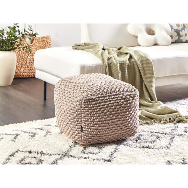 Amaijah 50cm Wide Square Pouf Ottoman