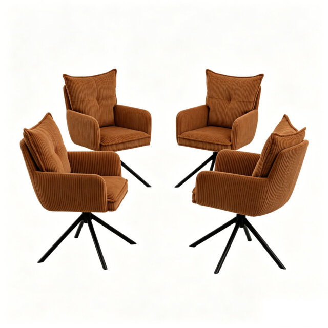 Office Chair Home Chair Upholstered Armchair With High Backrest For Living Room, Dressing Room,dining Room, Home Office(set Of 4)