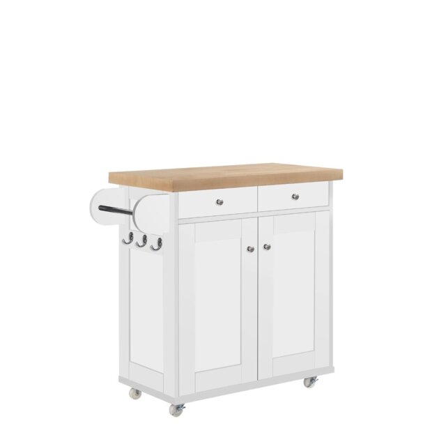 PORTLAND SOLID WOODEN TOP KITCHEN ISLAND