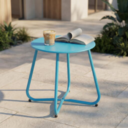 Ebern Round Outdoor Side Table
