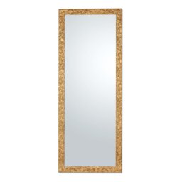 Kling Flat Solid Wood Framed Wall Mounted Full Length Mirror in Gold