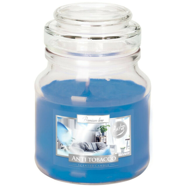 Cinnamon Scented Jar Candle with Glass Holder