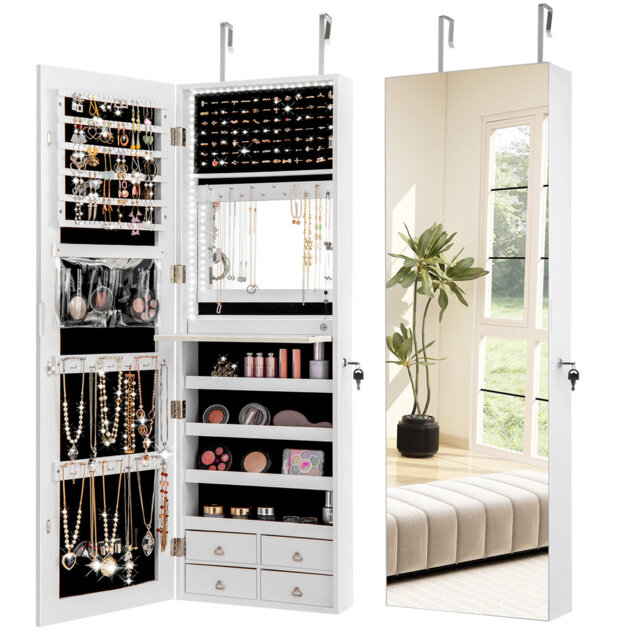 Adalbern Solid Wood Jewelry Armoire